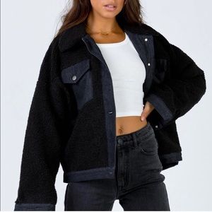Princess Polly black Sherpa jacket